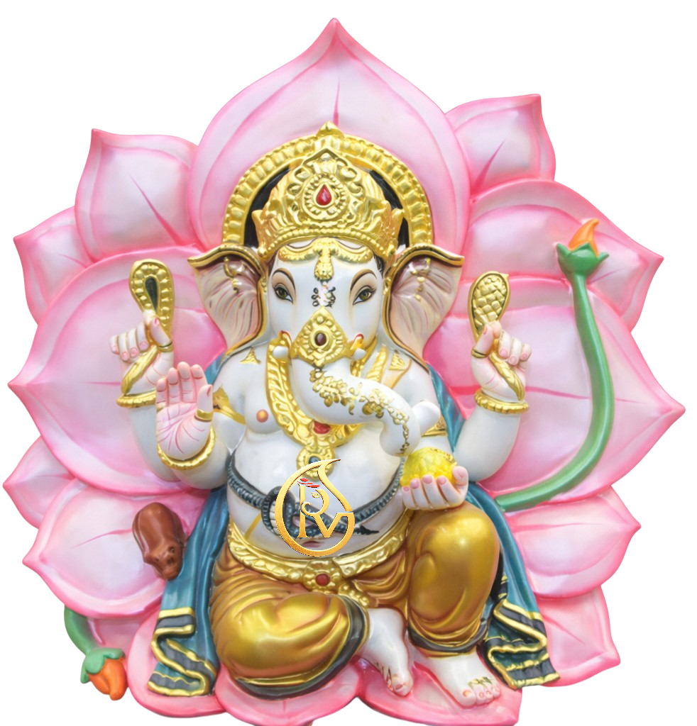 Makrana white marble Ganesh Ji moorti handcrafted in India