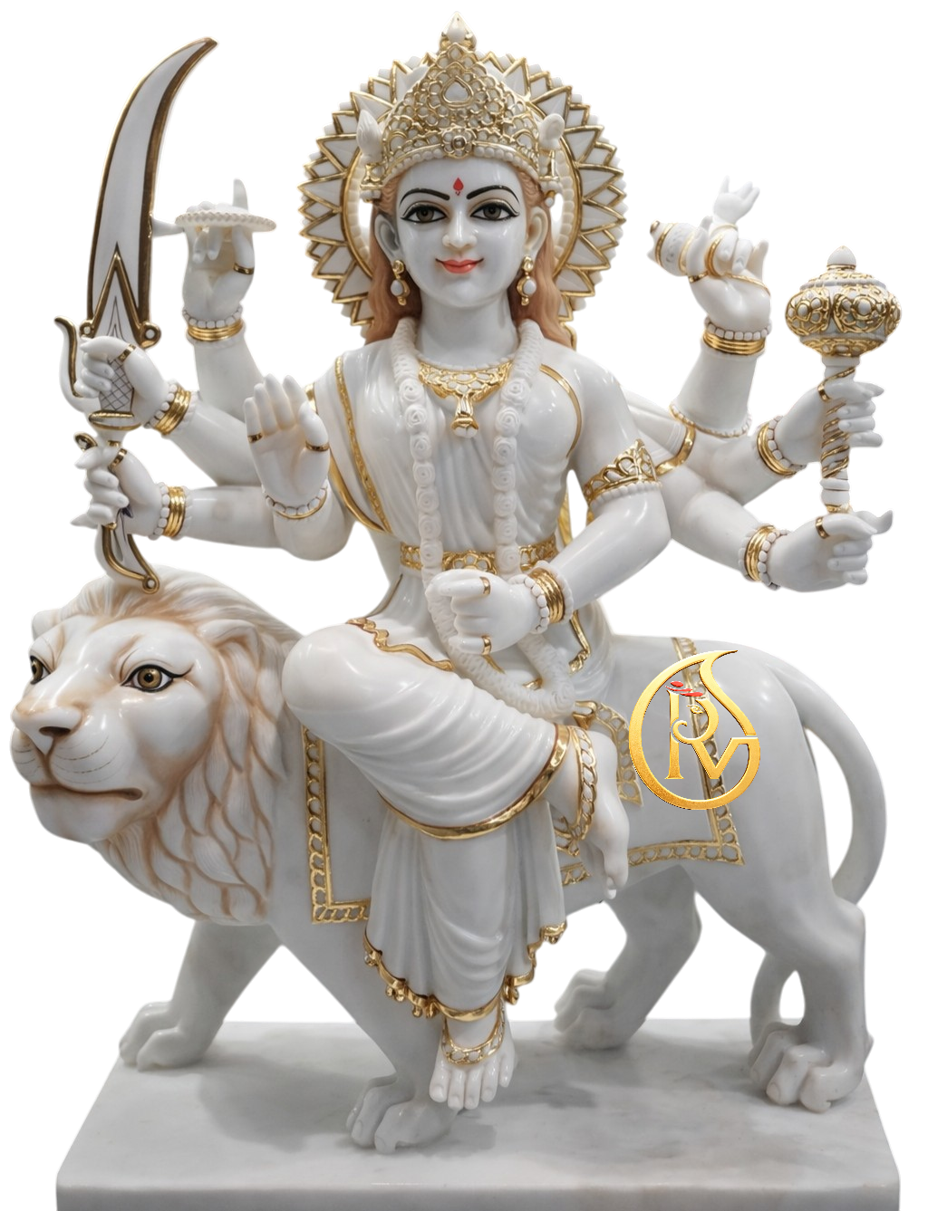 Navratri special marble Durga Mata idol