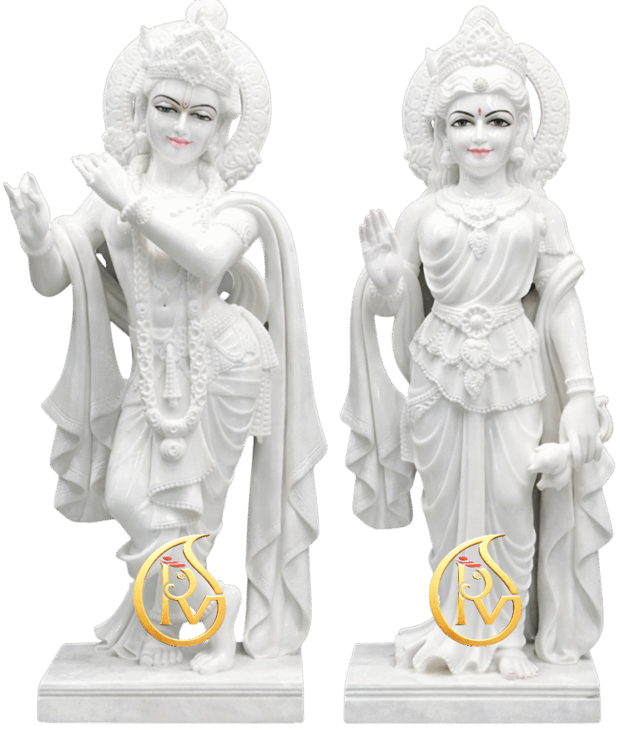 Custom size Radha Krishna marble moorti India