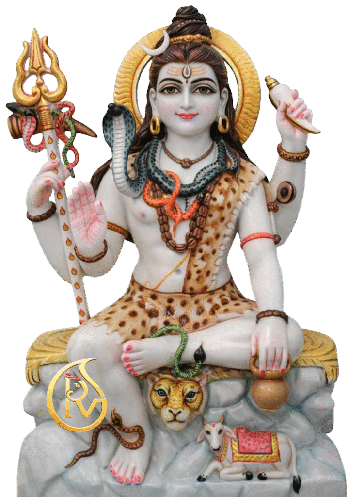 Black marble Shiva statue India