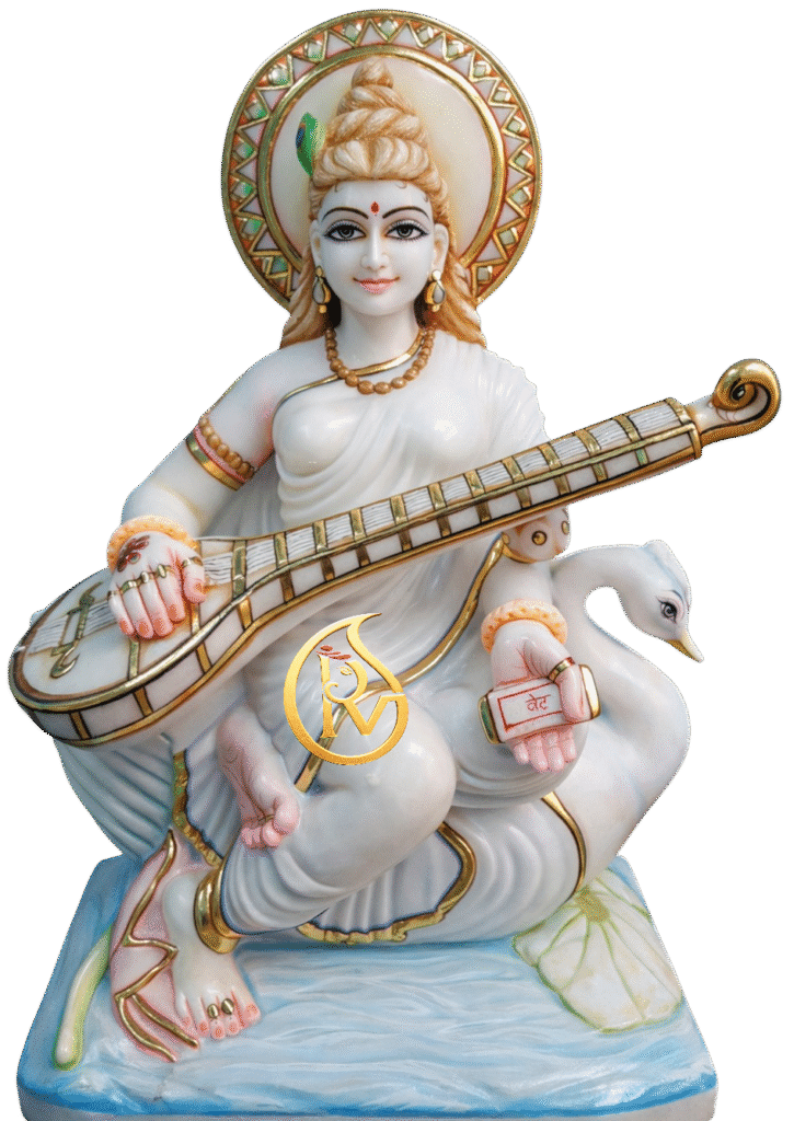 White marble Saraswati idol price India
