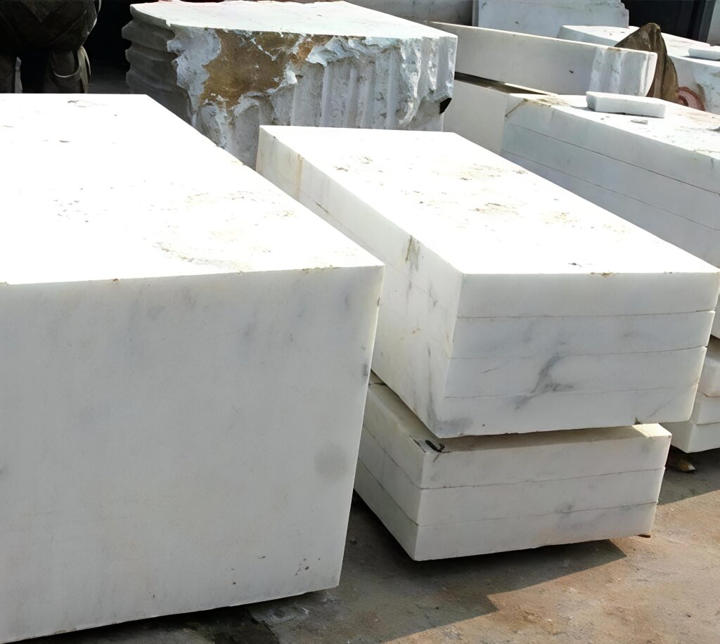 white marble raw block stone India for sculpture carving marble idols and temple architecture