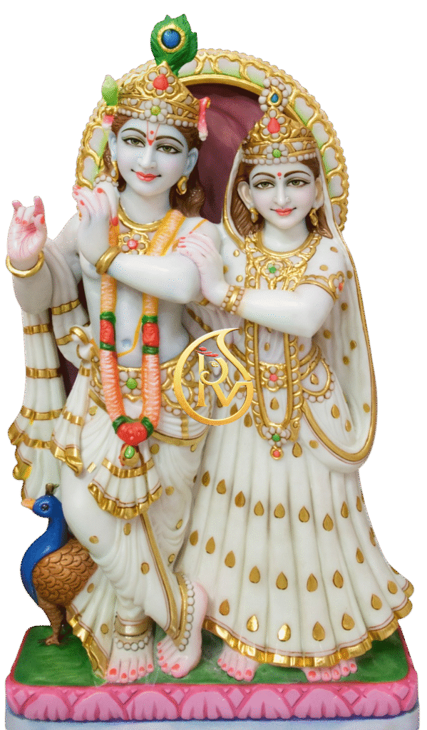White marble Radha Krishna idol price India