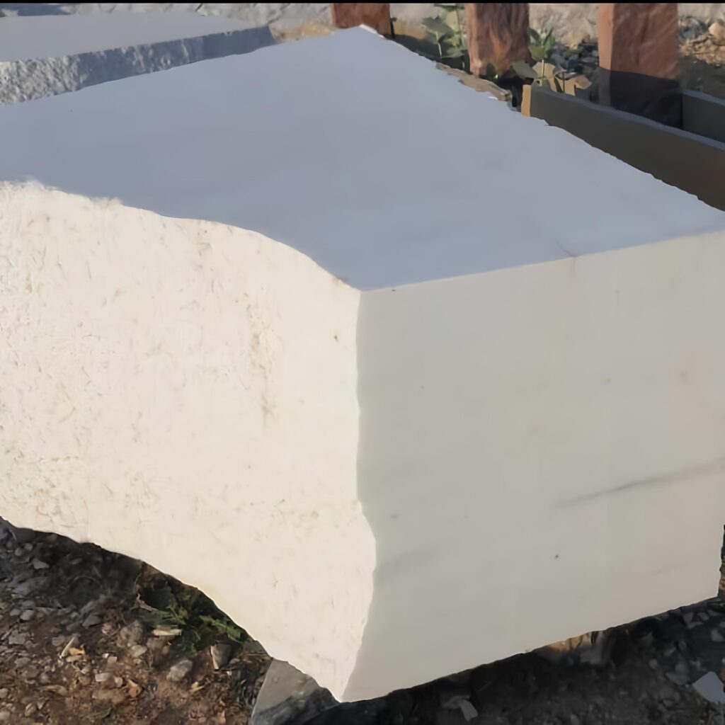 Makrana white marble block India for statue making temple construction and export quality marble stone